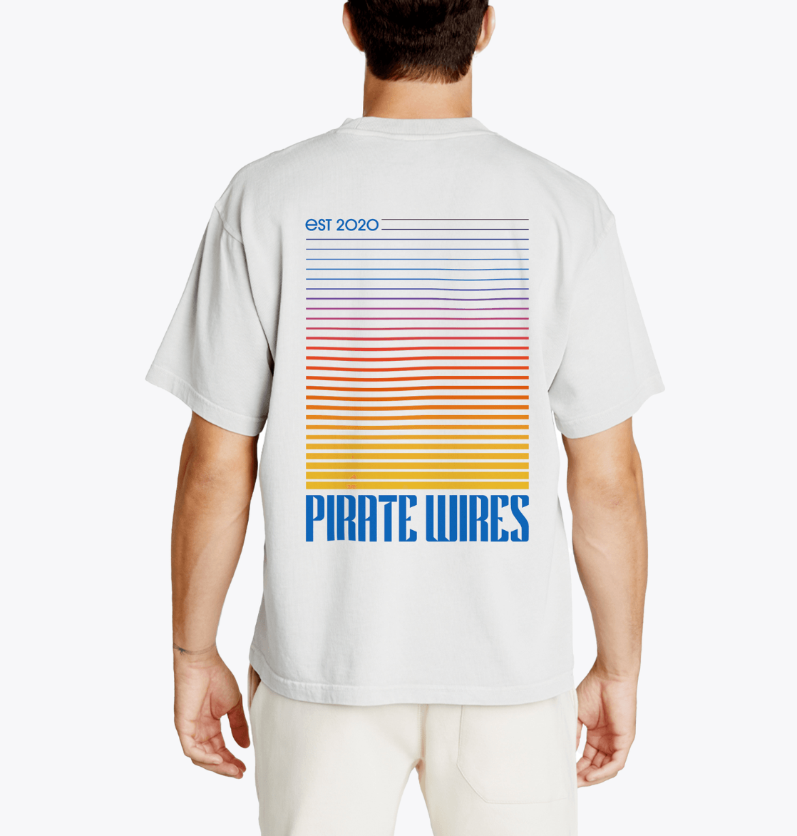 Pirate Wires Gradient Tee - Lunar Gray